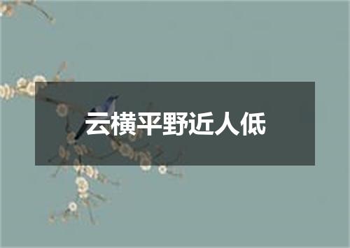 云横平野近人低