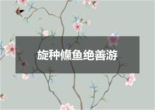 旋种儵鱼绝善游