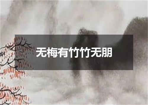 无梅有竹竹无朋