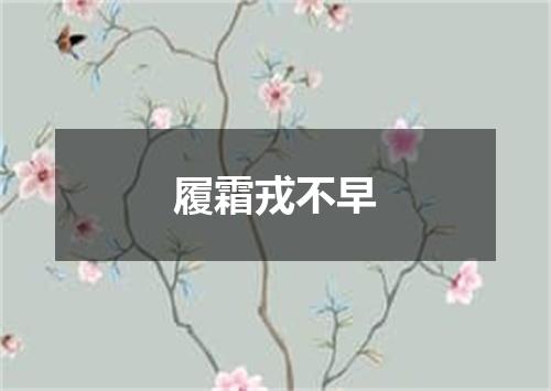 履霜戎不早