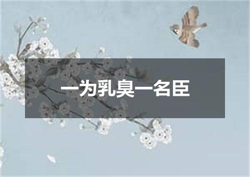一为乳臭一名臣