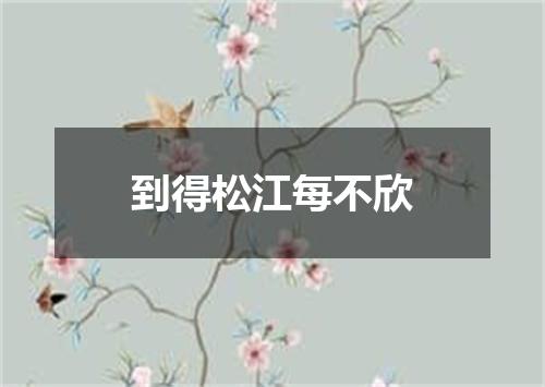 到得松江每不欣