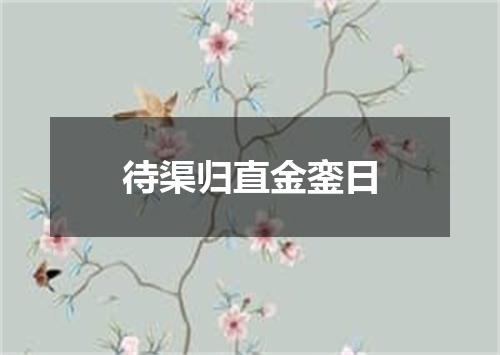 待渠归直金銮日