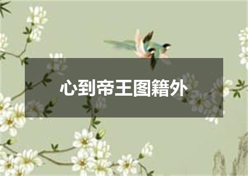 心到帝王图籍外