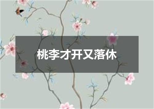 桃李才开又落休