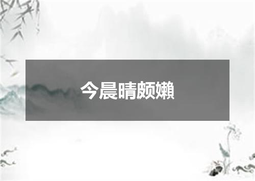 今晨晴颇嬾