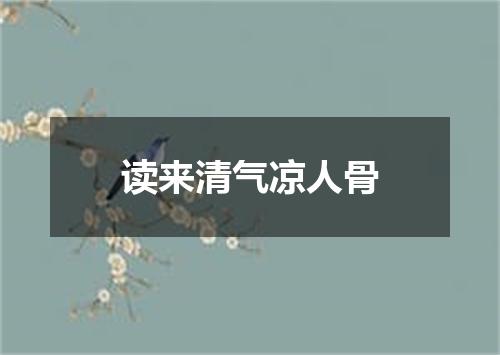 读来清气凉人骨