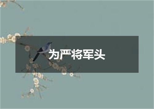 为严将军头