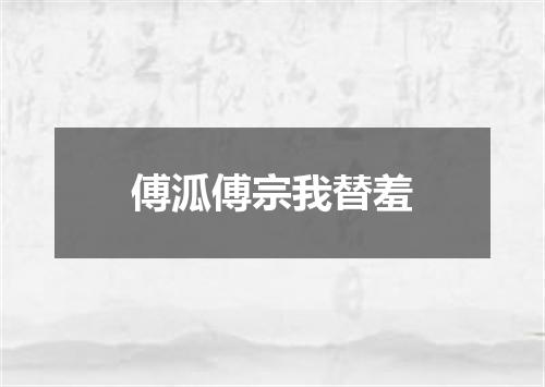 傅泒傅宗我替羞