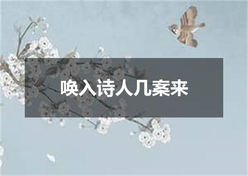 唤入诗人几案来