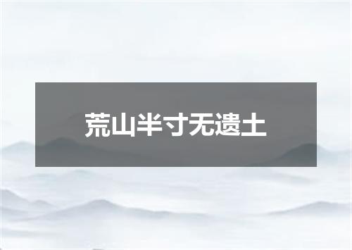 荒山半寸无遗土