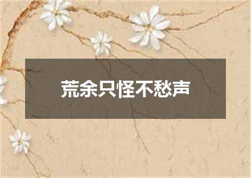 荒余只怪不愁声