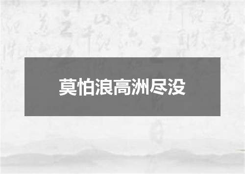 莫怕浪高洲尽没