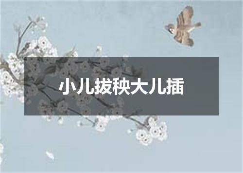 小儿拔秧大儿插