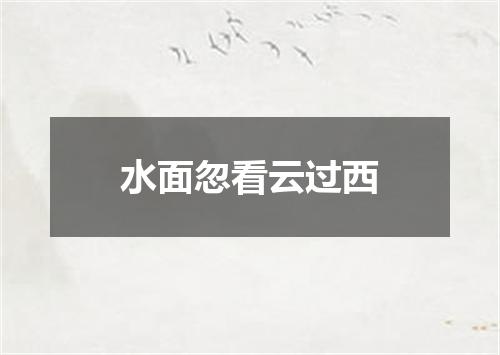 水面忽看云过西