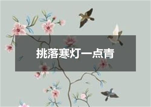 挑落寒灯一点青
