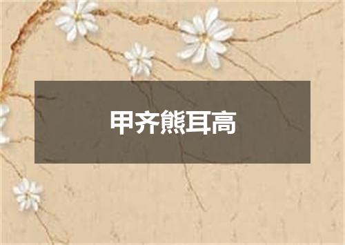 甲齐熊耳高