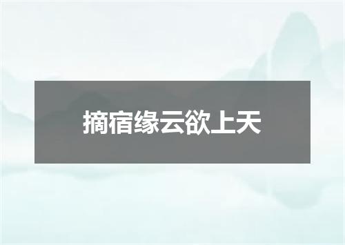 摘宿缘云欲上天