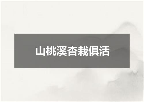 山桃溪杏栽俱活