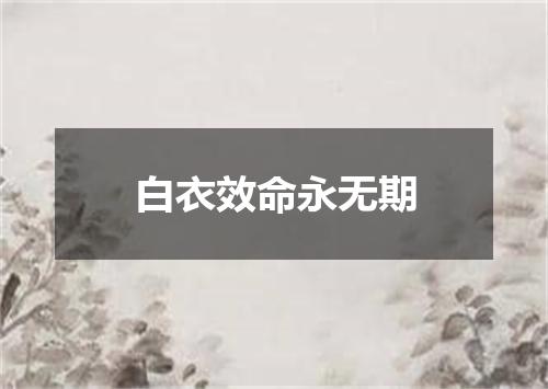 白衣效命永无期