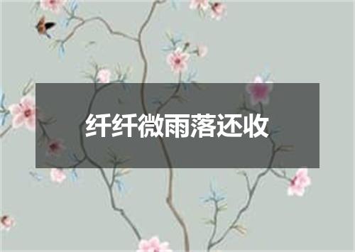 纤纤微雨落还收