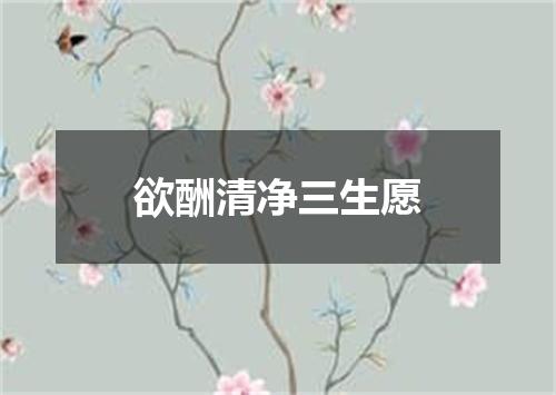 欲酬清净三生愿