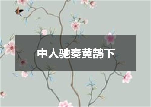 中人驰奏黄鹄下