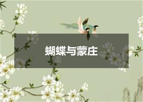 蝴蝶与蒙庄