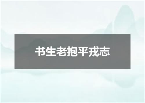 书生老抱平戎志