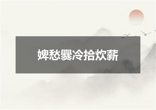 婢愁爨冷拾炊薪