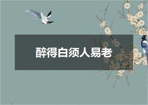 醉得白须人易老