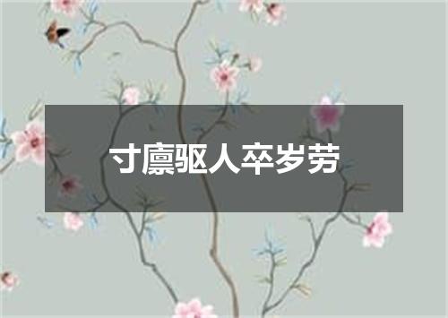 寸廪驱人卒岁劳