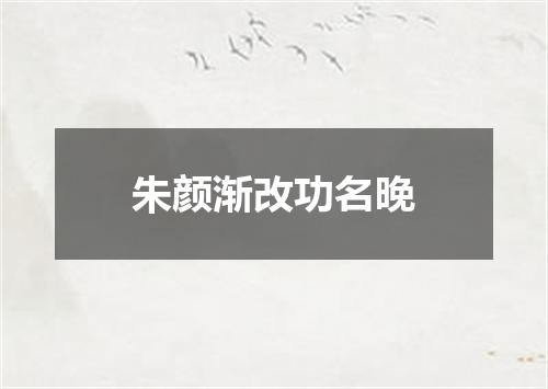 朱颜渐改功名晚