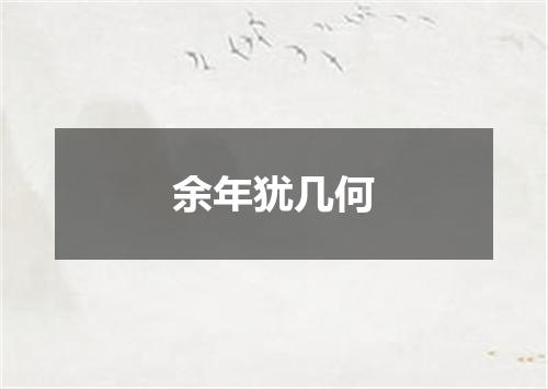 余年犹几何
