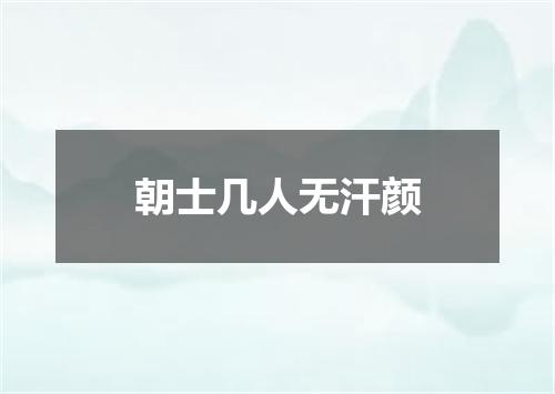 朝士几人无汗颜