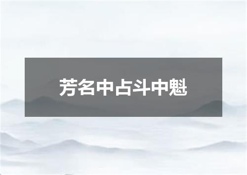 芳名中占斗中魁