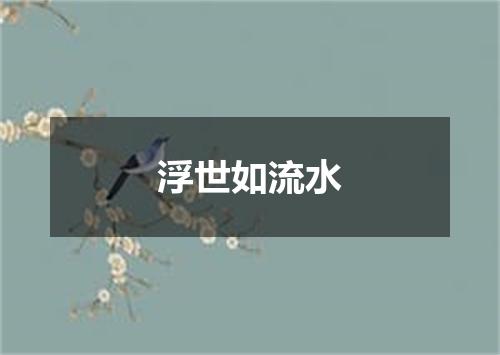 浮世如流水