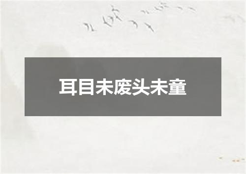 耳目未废头未童