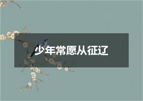 少年常愿从征辽