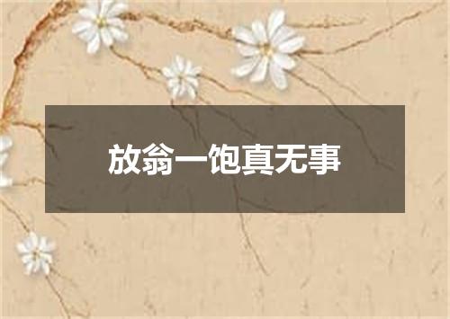 放翁一饱真无事
