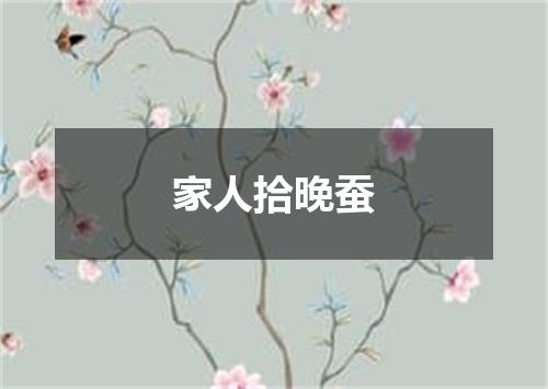 家人拾晚蚕