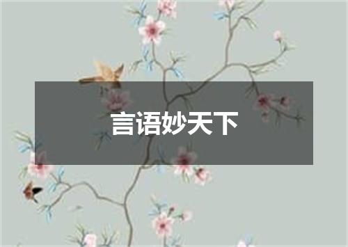 言语妙天下