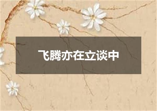 飞腾亦在立谈中
