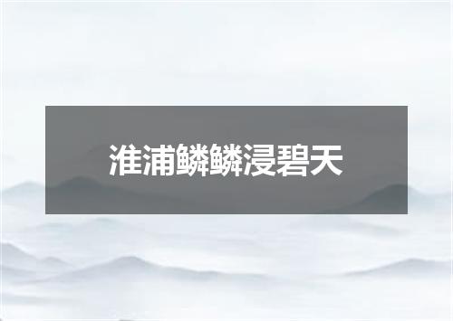 淮浦鳞鳞浸碧天