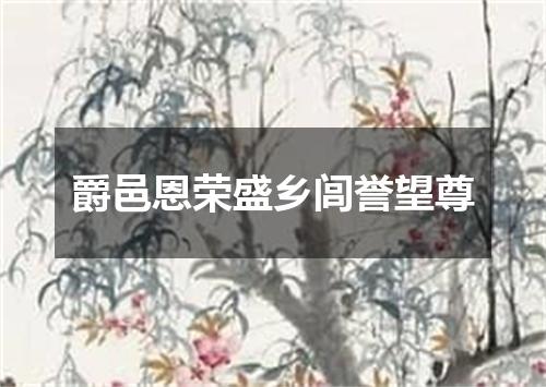 爵邑恩荣盛乡闾誉望尊