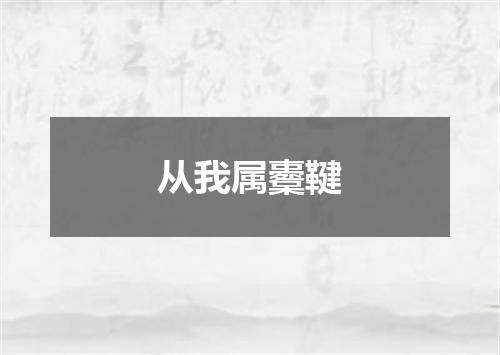 从我属櫜鞬