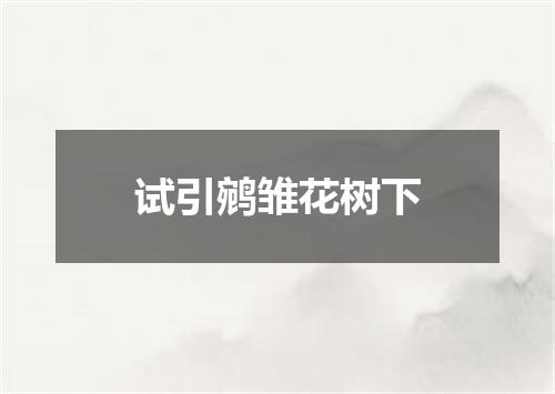 试引鹓雏花树下
