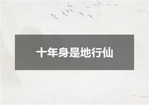 十年身是地行仙