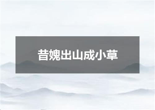 昔媿出山成小草
