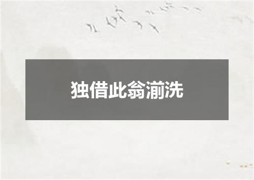 独借此翁湔洗